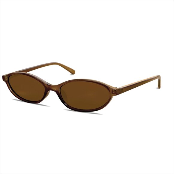 Retro Oval Sunglasses Lightweight Narrow Frame UV Protection main image 6